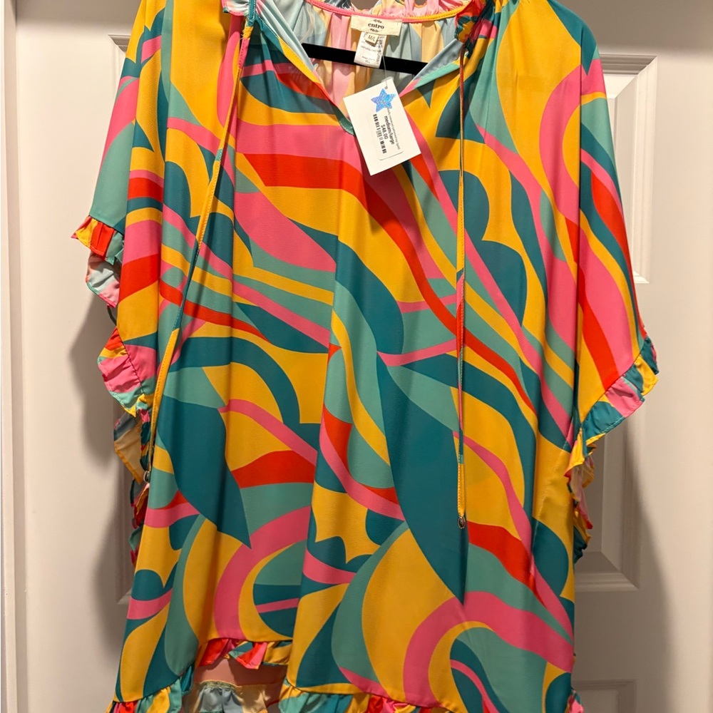 Entro Multicolor Abstract Blouse
